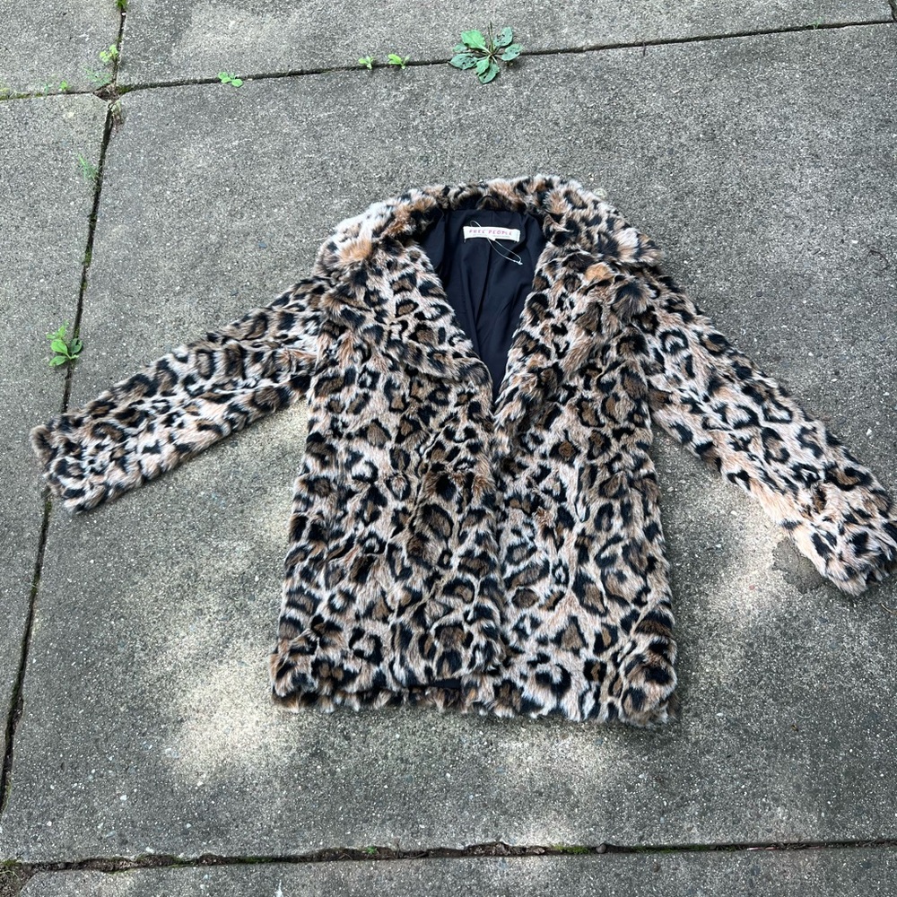 free people cheetah print jacket